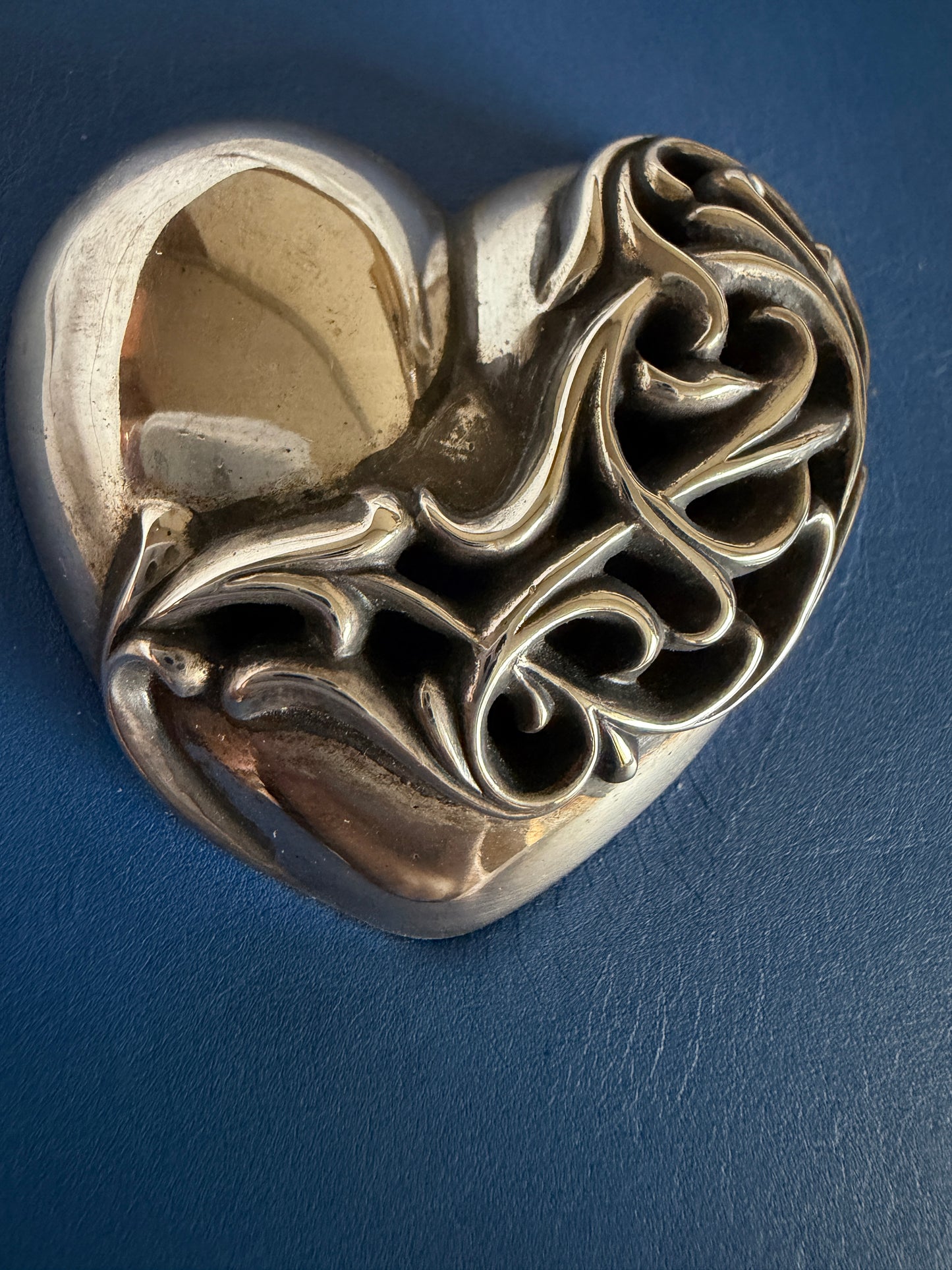 Chrome Hearts Blue Silver Heart Logo Agenda Book