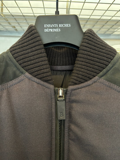 Berluti 17AW leather suede puffer jacket