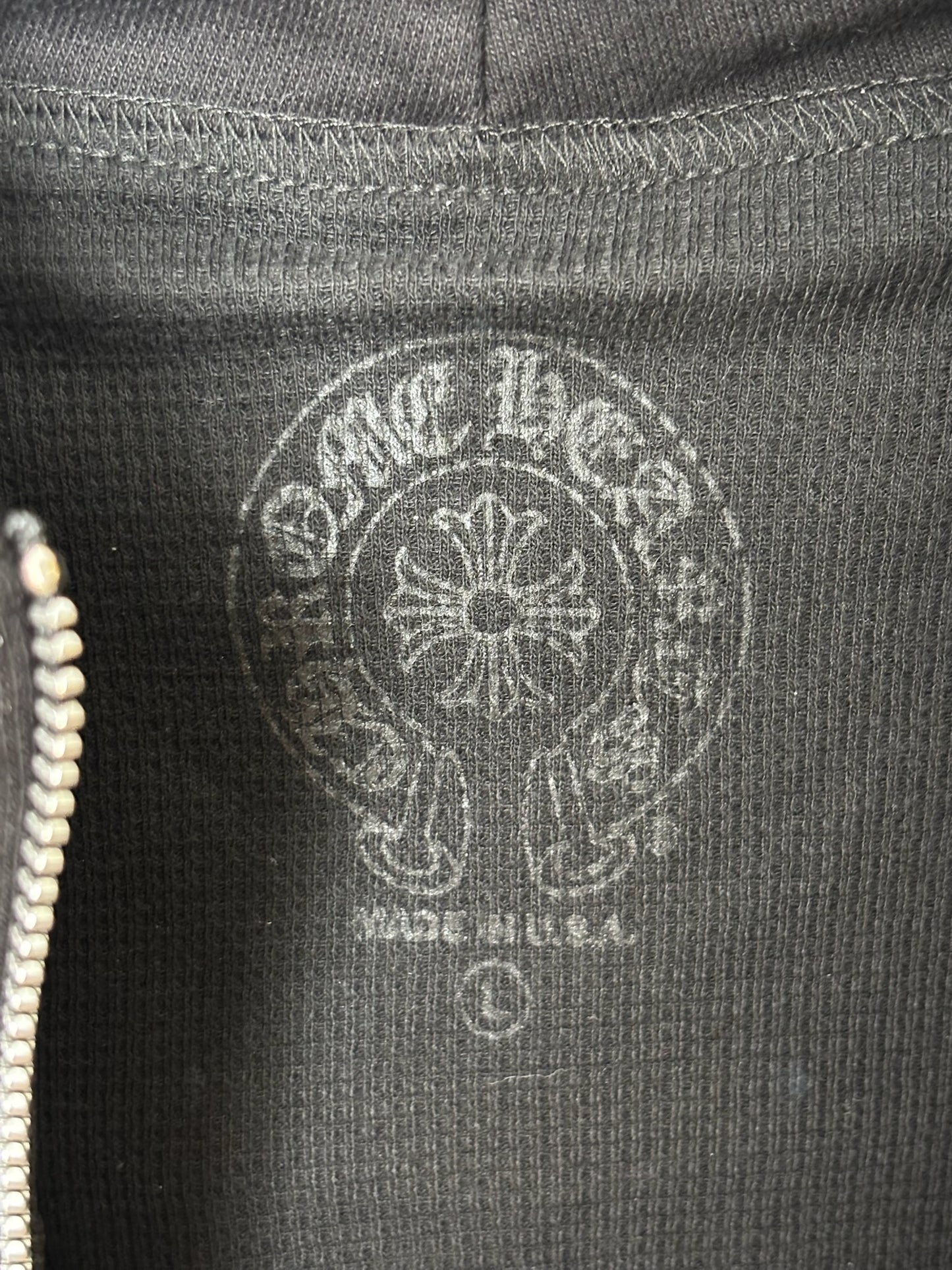 Chrome Hearts Horseshoe Floral Cross Zip Up Hoodie