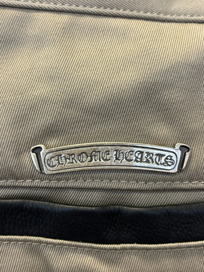 Chrome Hearts Cross patches checkered khaki chino pants