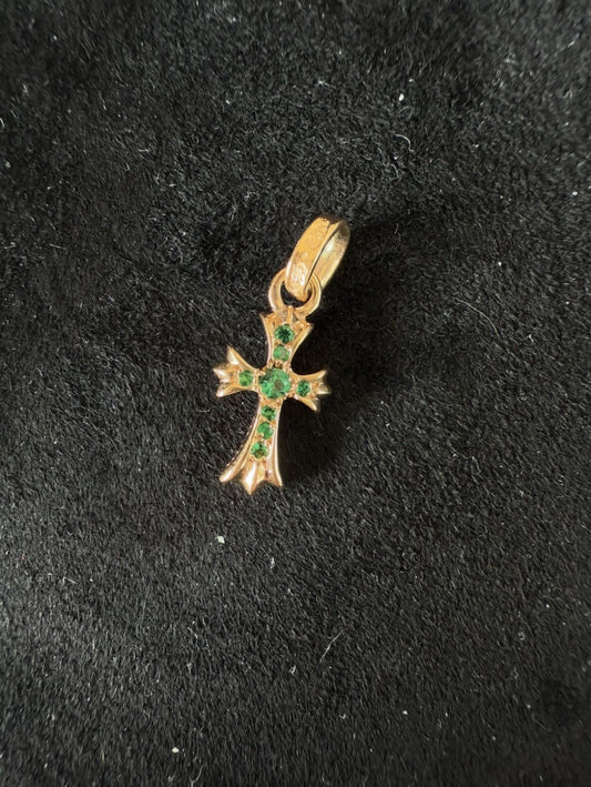 Chrome Hearts 22K Emerald BBF Charm Pendant