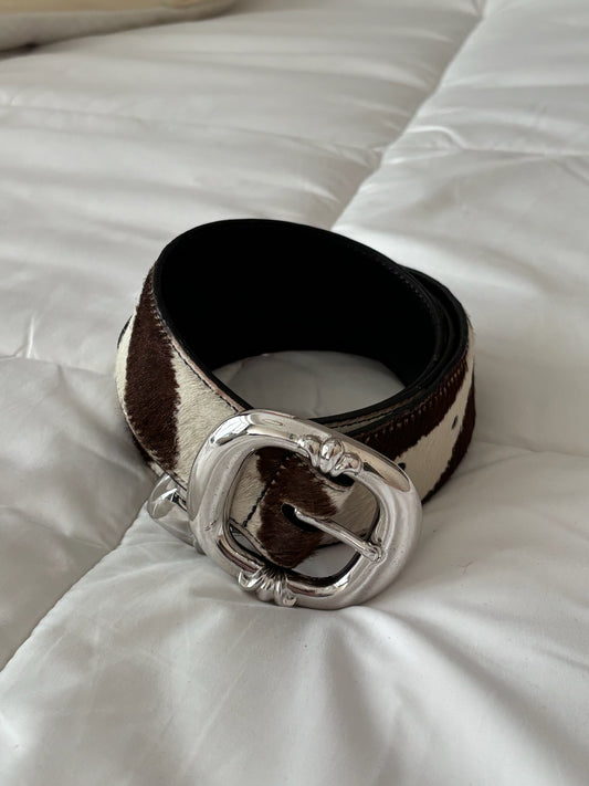 Chrome Hearts Zebra Ponyhair Gunslinger Belt