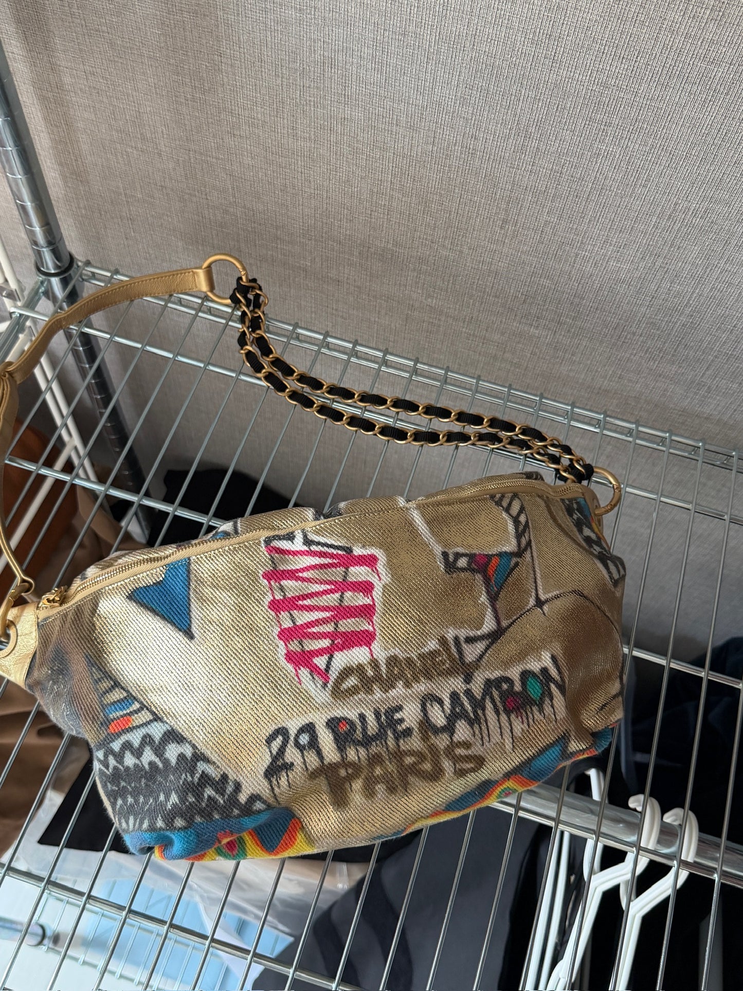 Chanel 2019 Paris Egypt graffiti waist bag