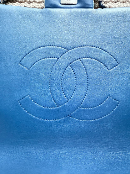 Chanel Blue sequins XL maxi Classic Flap bag