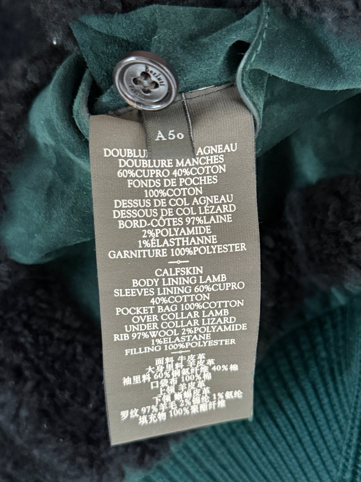 Berluti FW18 Haider Ackermann Lizard Collar Shearling Jacket