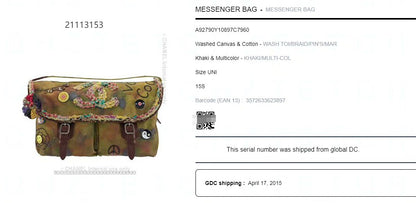 Chanel 15S on the pavements graffiti messenger bag