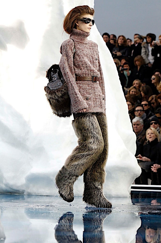 Chanel RARE 2010 AW Icebergs RTW Fantasy Furs Backpack