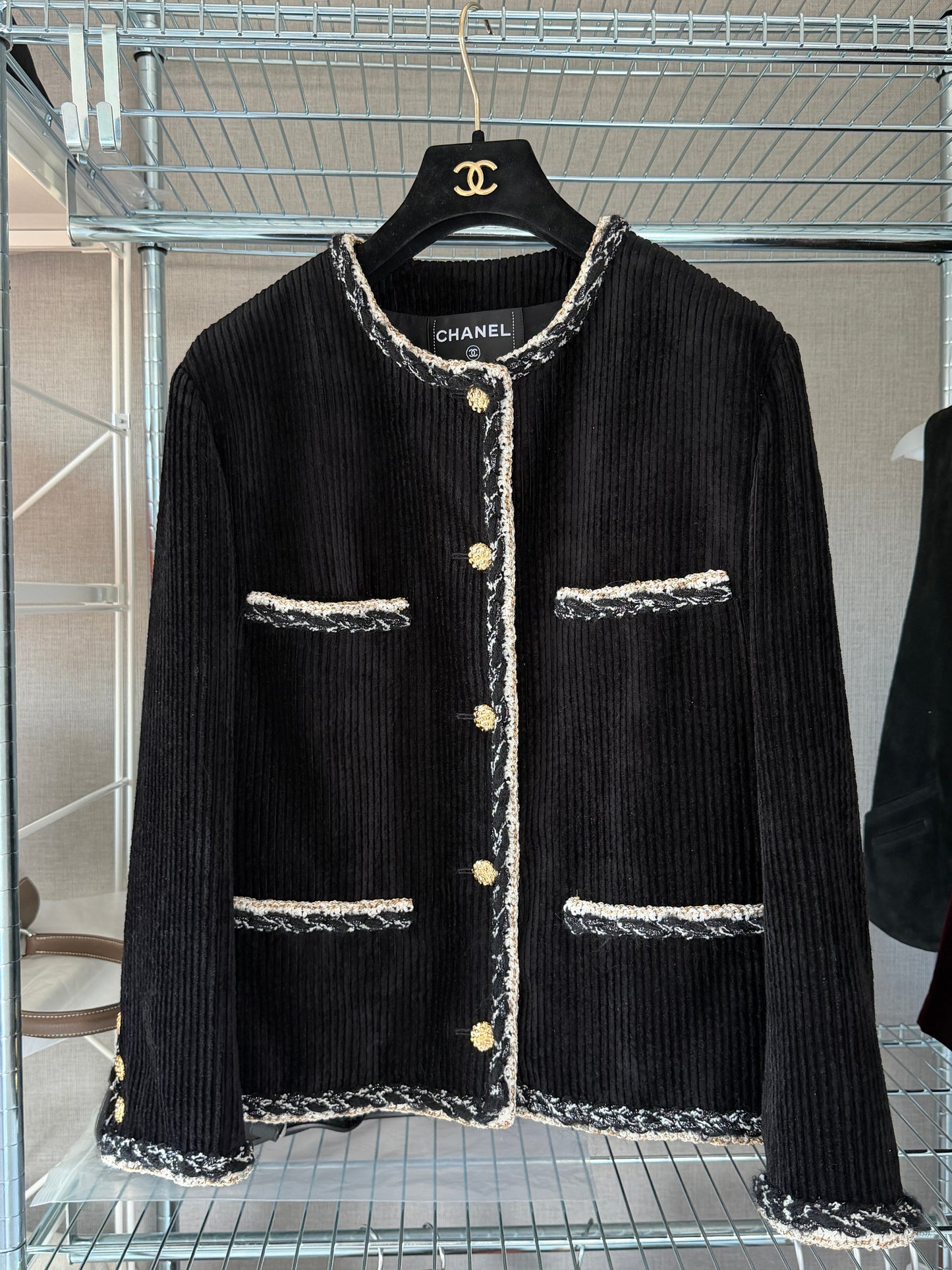 Chanel 2025K Black Velvet Jacket