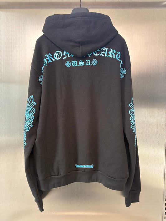 Chrome Hearts glitter friend&family horseshoe hoodie