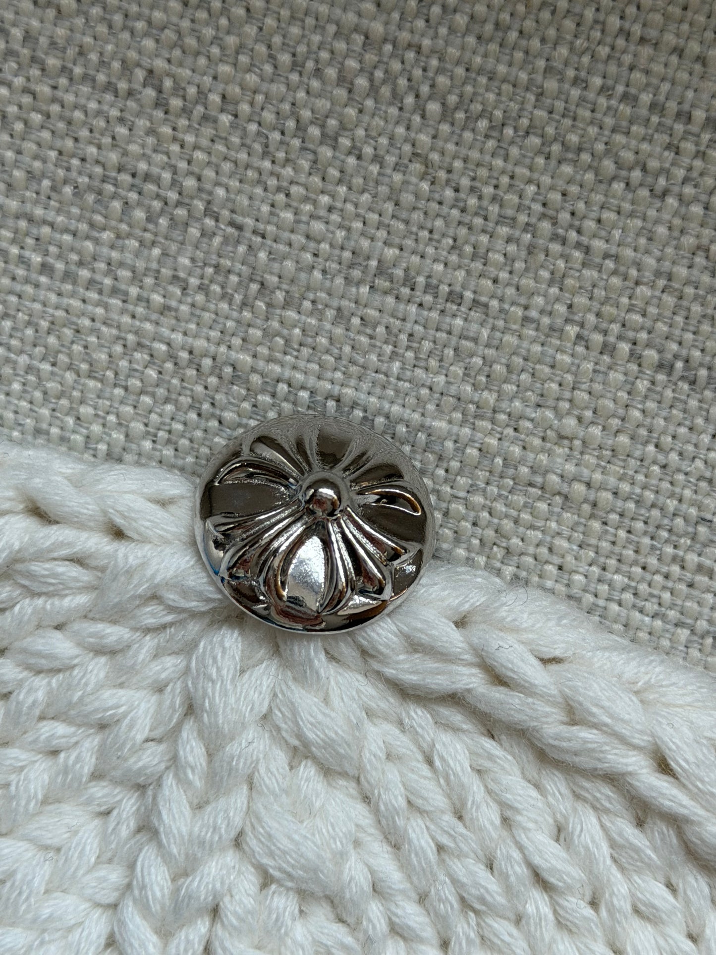 Chrome Hearts Beaded White Beanie
