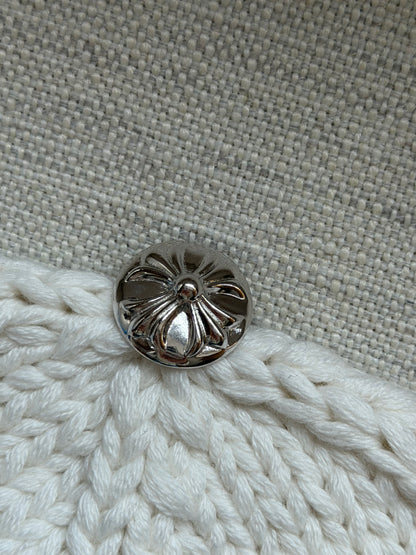 Chrome Hearts Beaded White Beanie