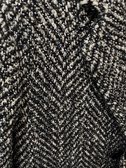 Saint Laurent Paris FW14 Crystal Herringbone coat