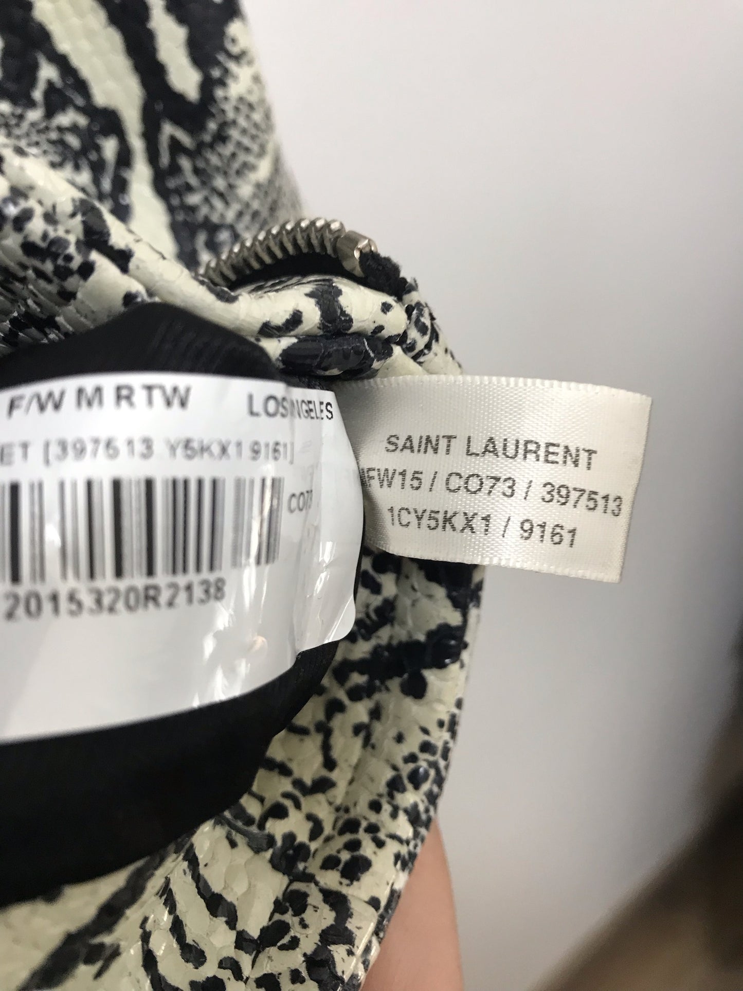 Saint Laurent FW15 sample python leather jacket