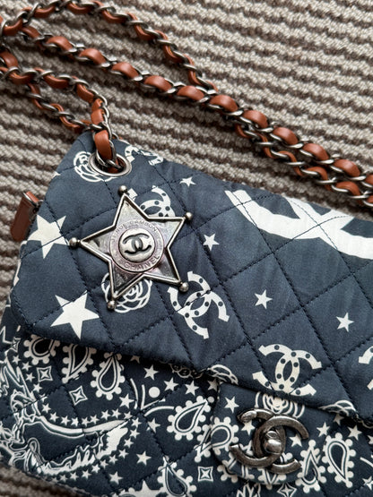 Chanel 2014 Paris Dallas Metiers D’art Bandana Medium Classic Flap