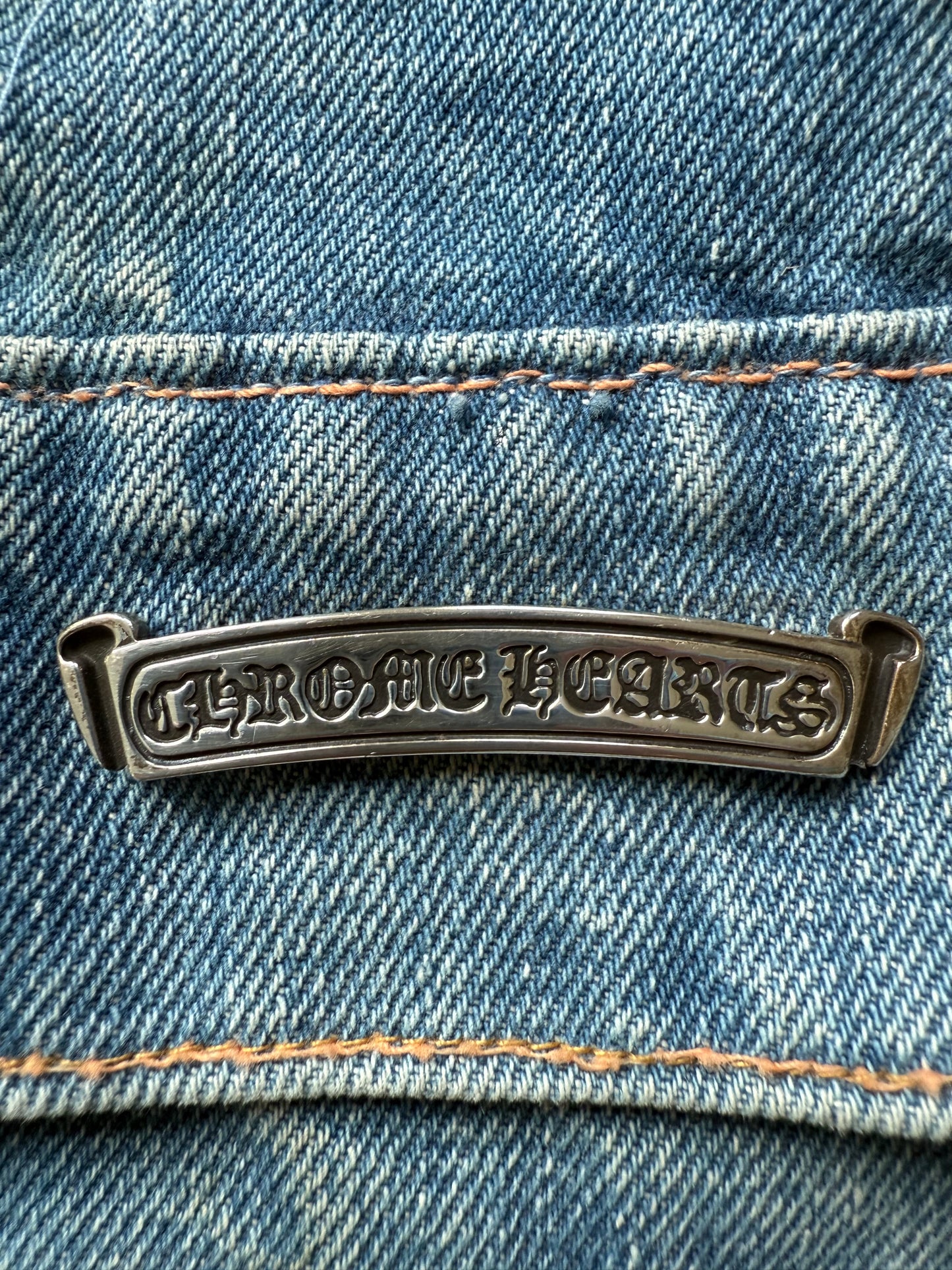 Chrome Hearts Cross Patches light wash Levi’s Denim Jacket