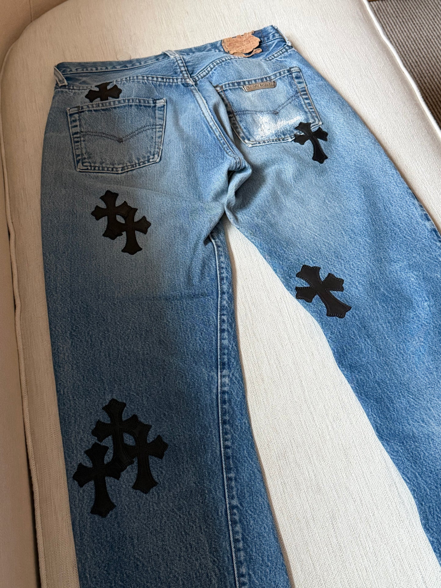Chrome Hearts Levis 501 cross patches Denim Jeans