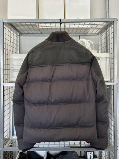Berluti 17AW leather suede puffer jacket