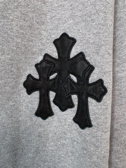 Chrome Hearts cross patches paperjam zip hoodie
