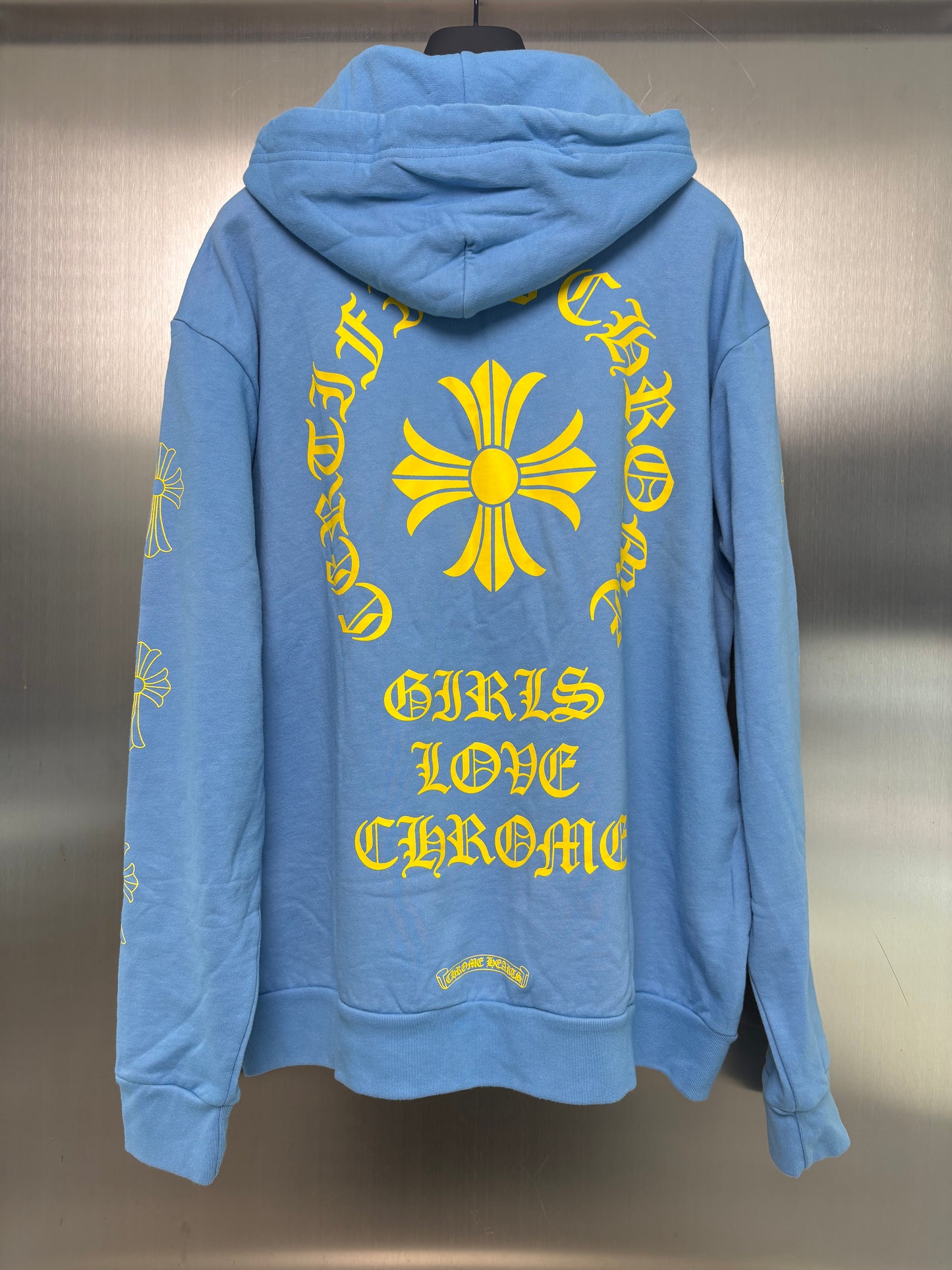 Chrome Hearts Drake collaboration “ Girls Love Chrome” babyblue hoodie