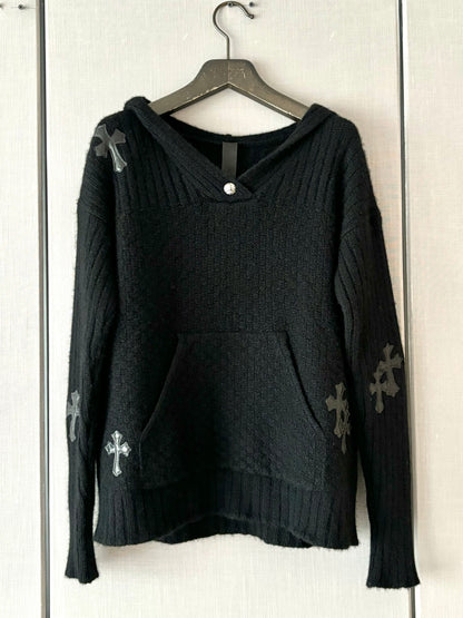 Chrome Hearts cashmere patches sweater hoodie