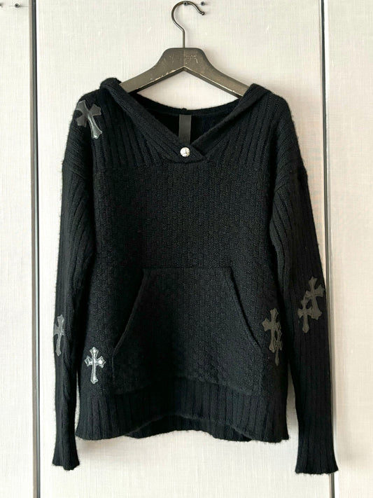 Chrome Hearts cashmere patches sweater hoodie