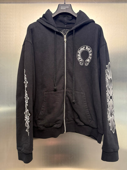 Chrome Hearts Horseshoe FUXK YOU Zip Up Thermal Hoodie