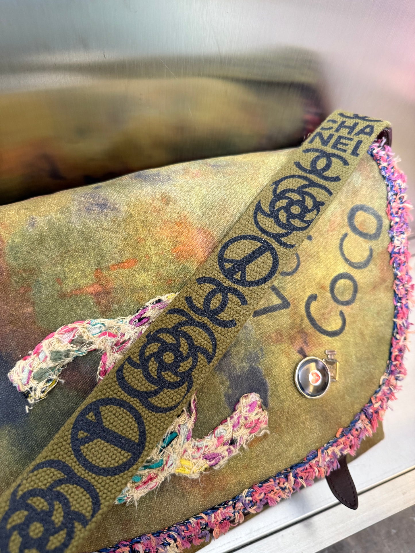 Chanel 15S graffiti on the pavements messenger bag