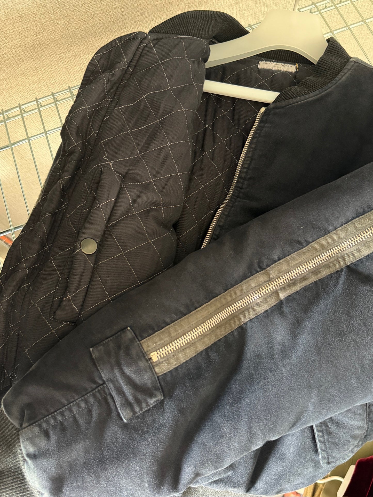 Dries Van Noten aw14 og moleskin back zip jacket