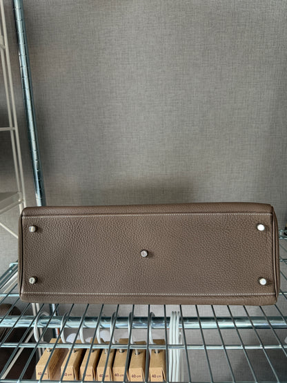 Hermes Kelly Shoulder Etoupe Togo Leather HW