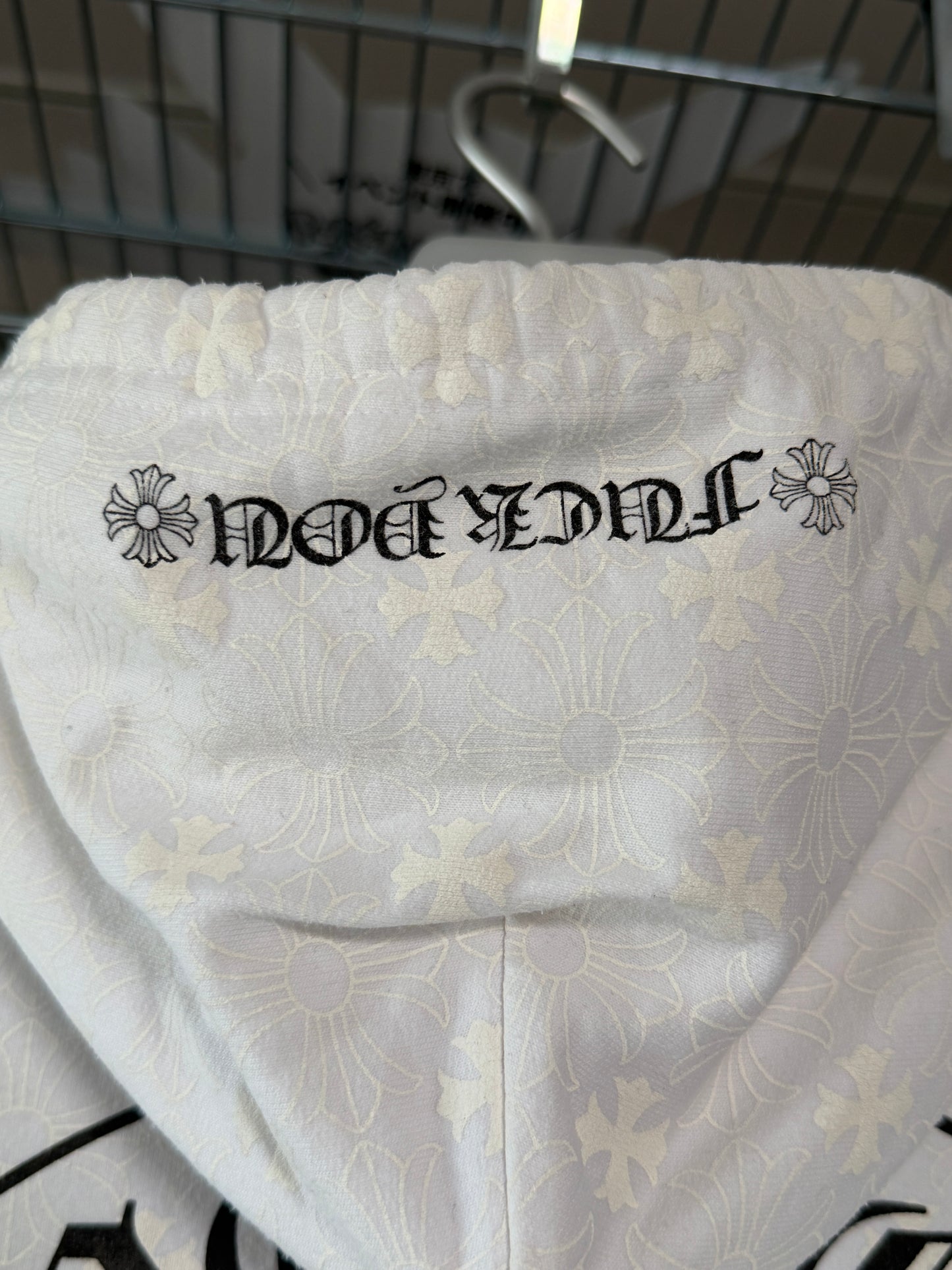 Chrome Hearts Monogram fuck u white hoodie