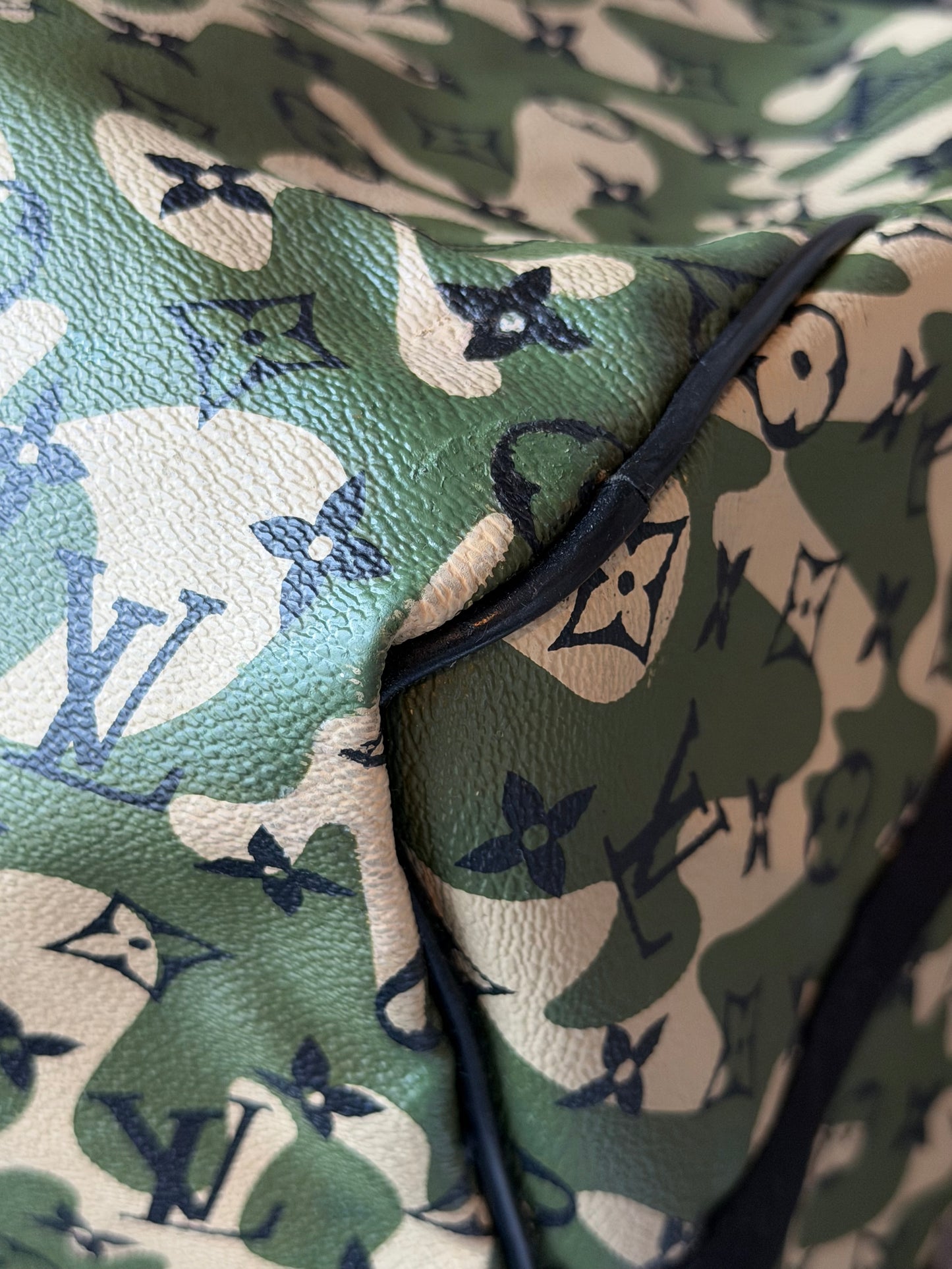 Louis Vuitton X Takashi Murakami 2008 Keepall Bandouliere Monogramouflage 55 Green