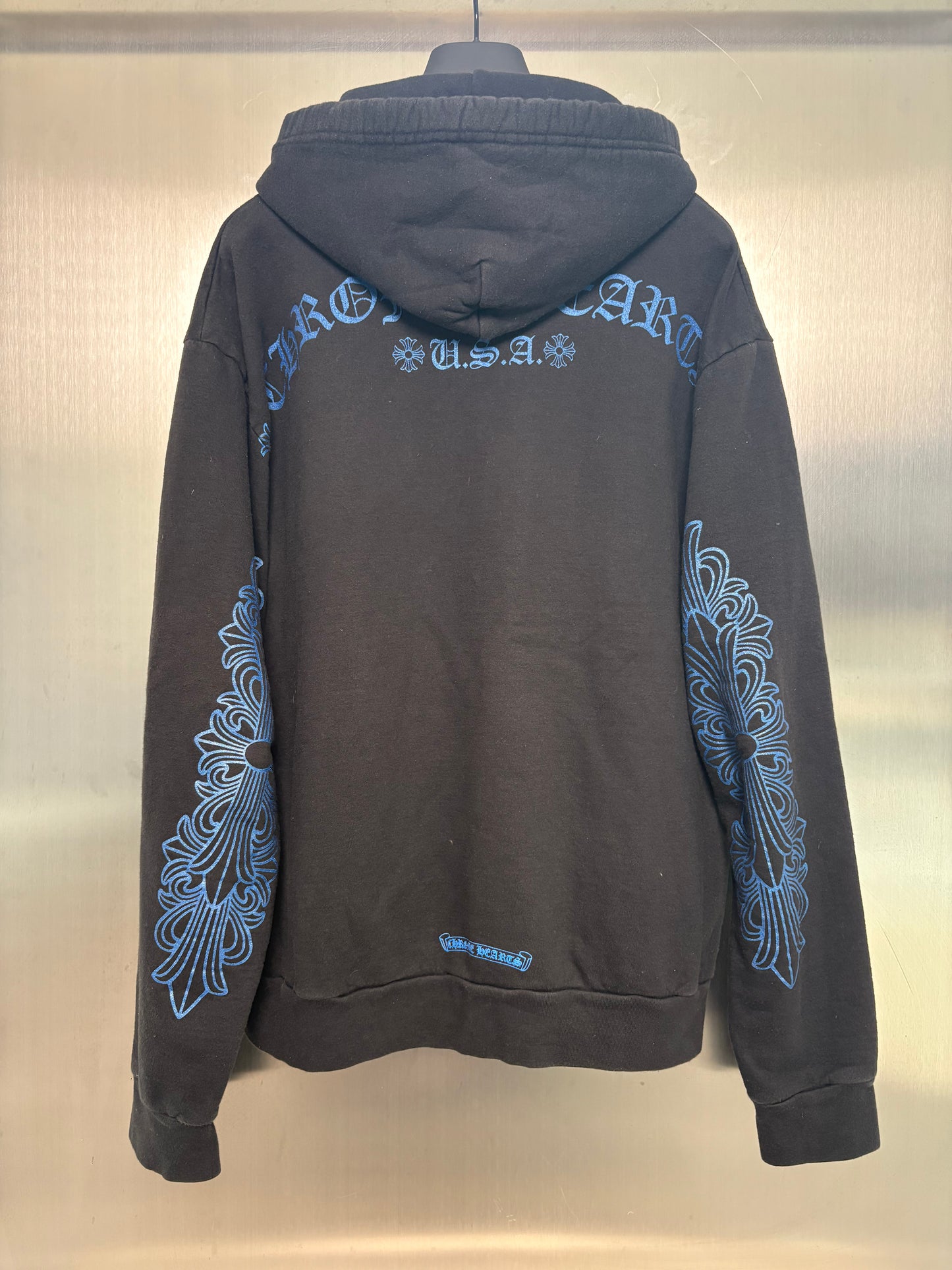 Chrome Hearts Friends&Family Blue Glitter Hoodie