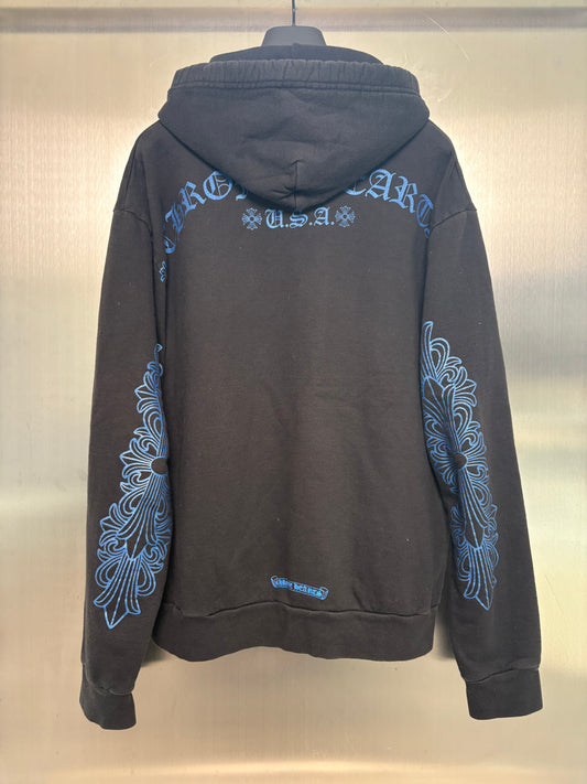Chrome Hearts Friends&Family Blue Glitter Hoodie
