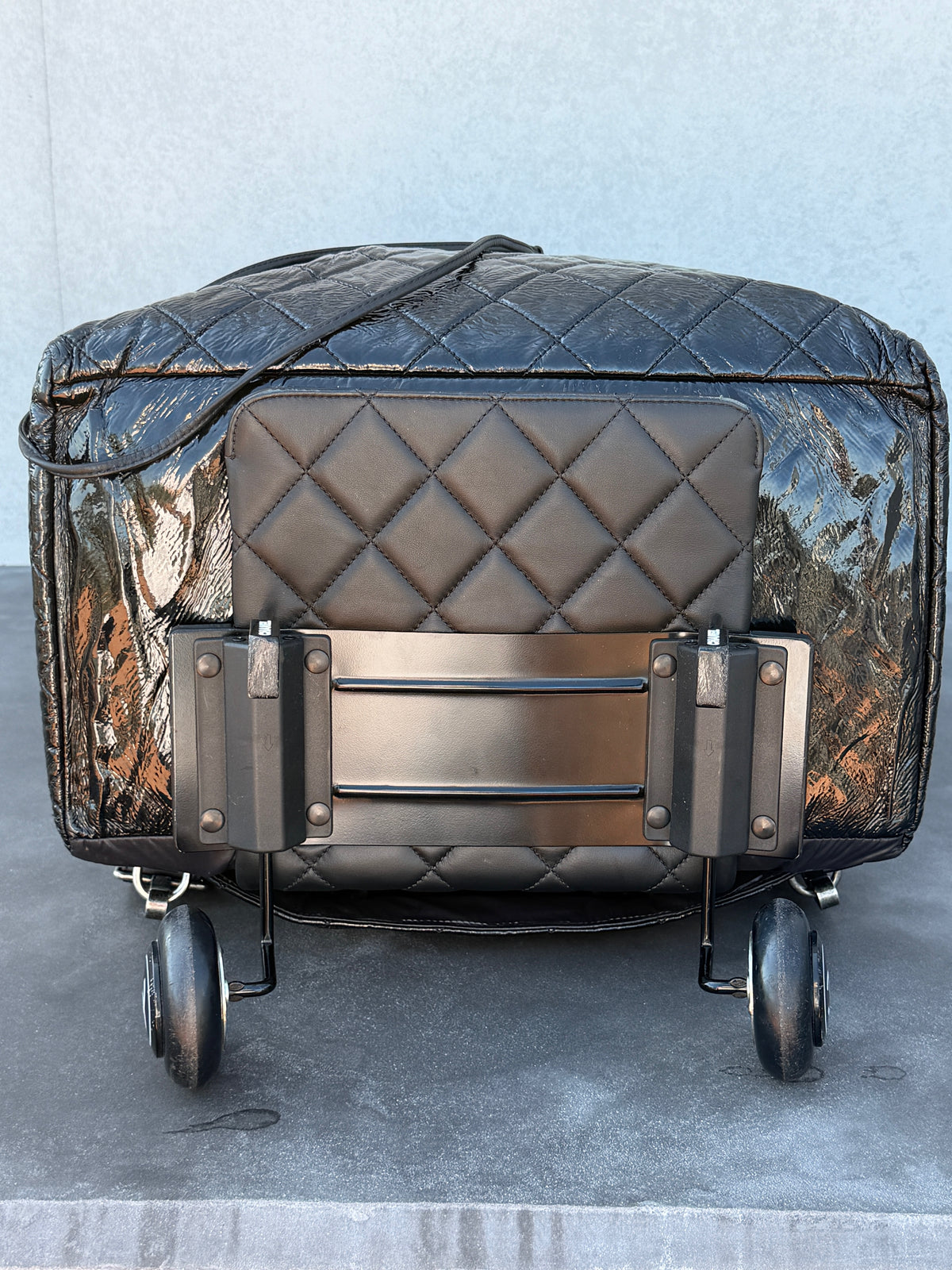 Chanel 2014AW Supermarket Collection Trolley Quilted Patent Backpack