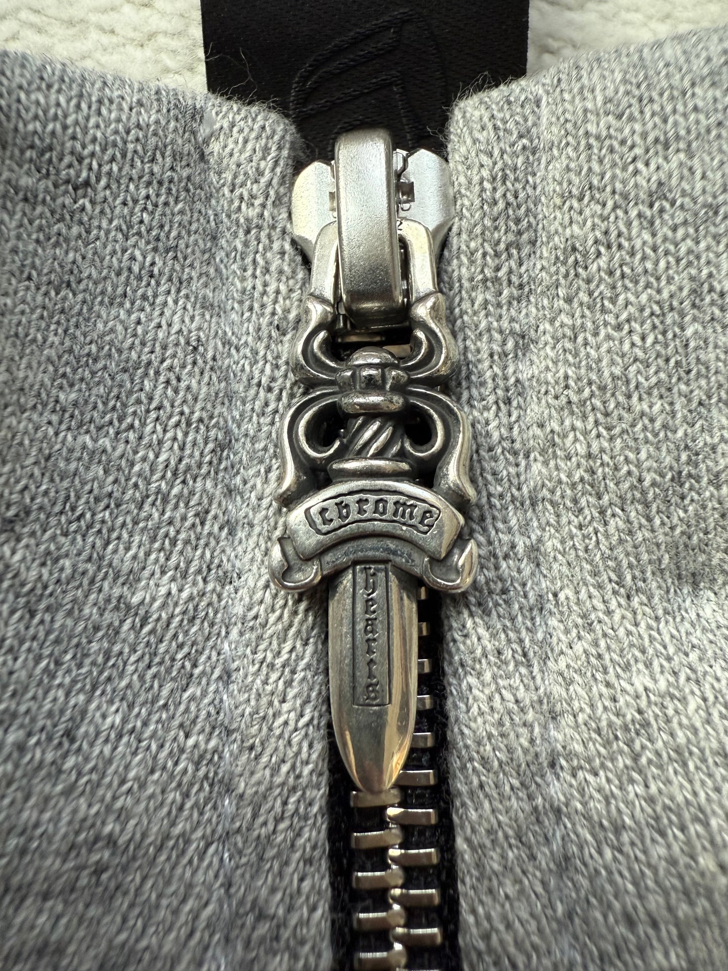 Chrome Hearts paperjam cross patches half zip sweatshirt