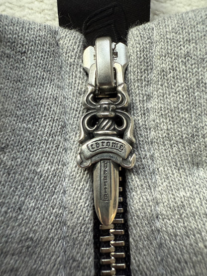 Chrome Hearts paperjam cross patches half zip sweatshirt
