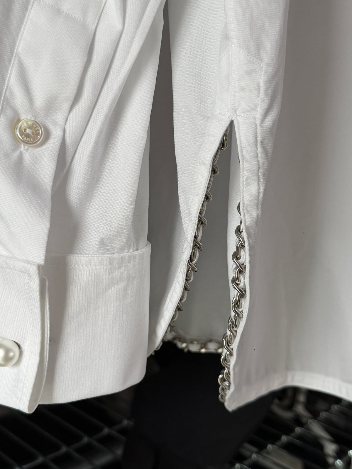 Chanel 26SS Charvet White Tuxedo Long Sleeves Shirt