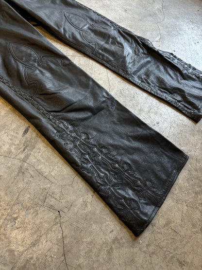 Chrome Hearts 1 of 1 VIP Order Leather Overalls