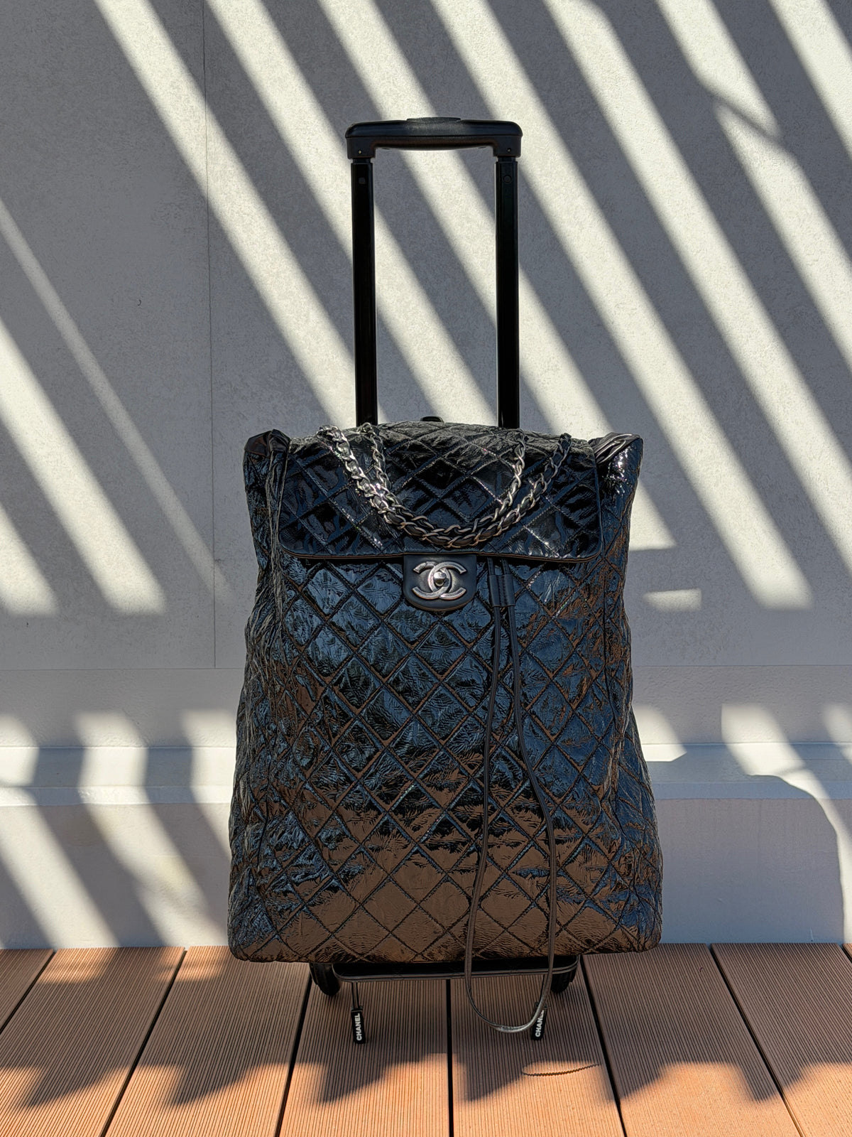 Chanel 2014AW Supermarket Collection Trolley Quilted Patent Backpack