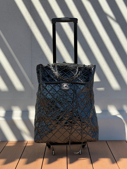 Chanel 2014AW Supermarket Collection Trolley Quilted Patent Backpack