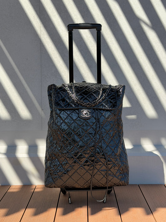 Chanel 2014AW Supermarket Collection Trolley Quilted Patent Backpack