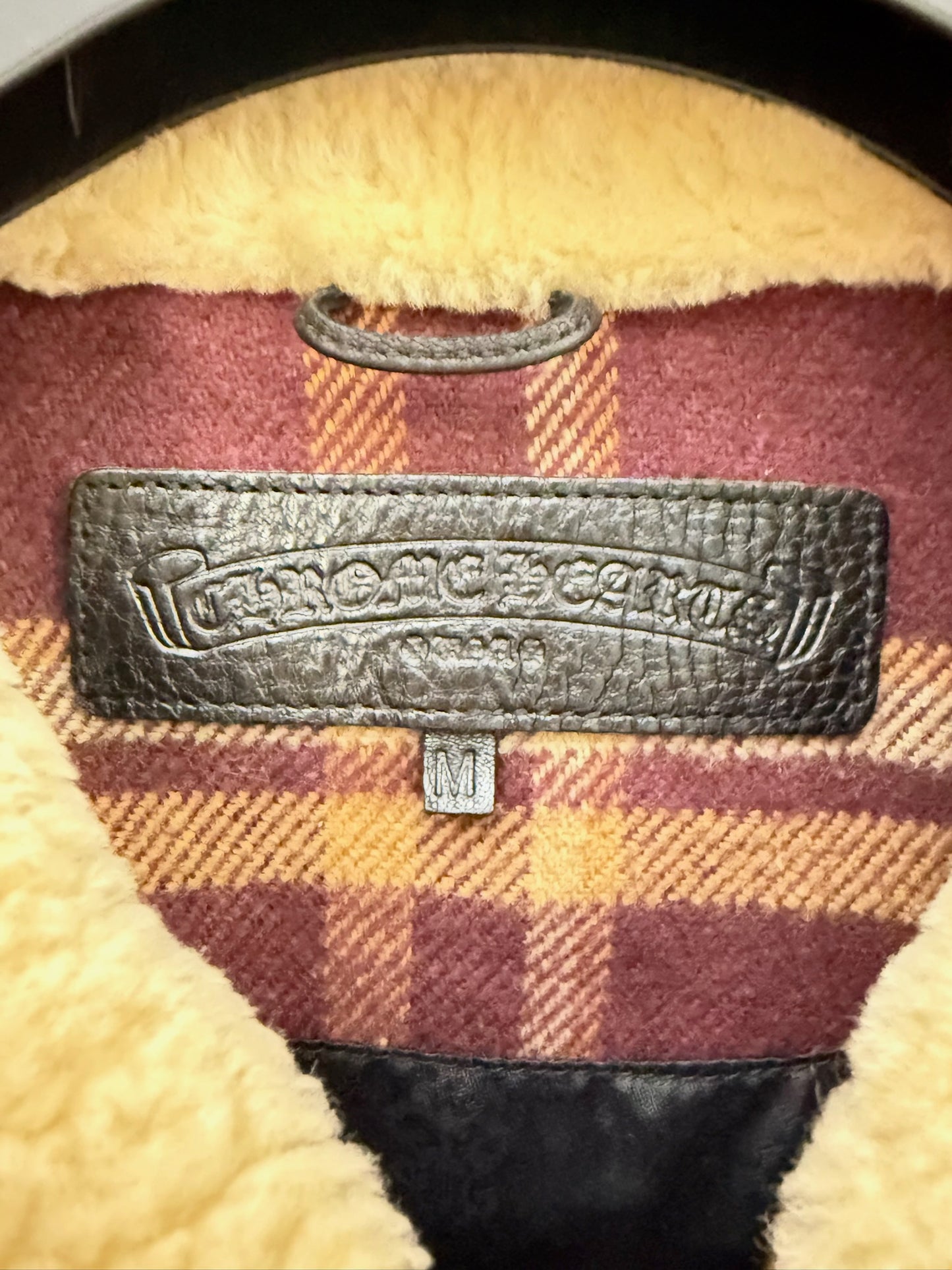 Chrome Hearts Shearling Collar Jacket