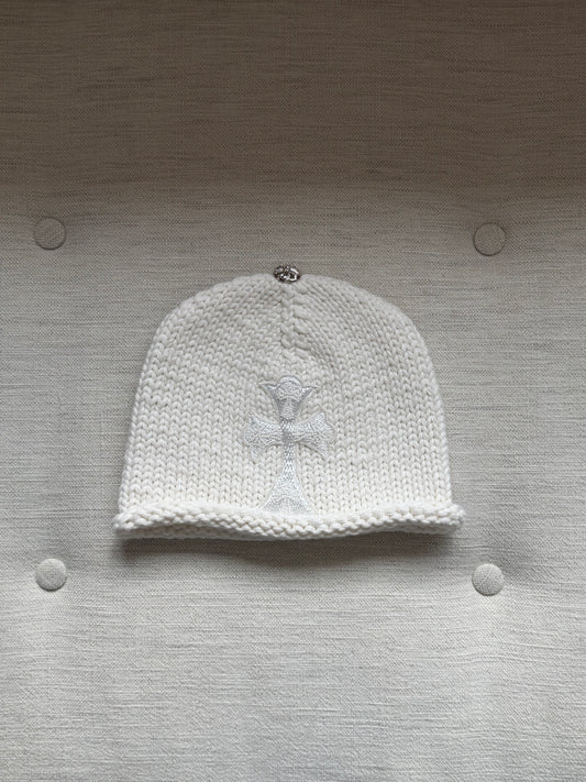Chrome Hearts Beaded White Beanie