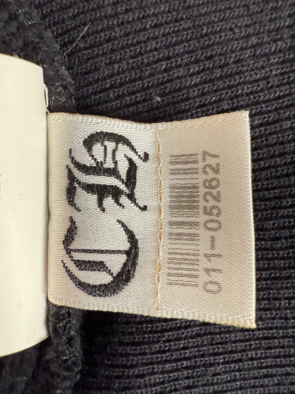 Chrome Hearts Silver Cross Leather Patches Zip Up Hoodie