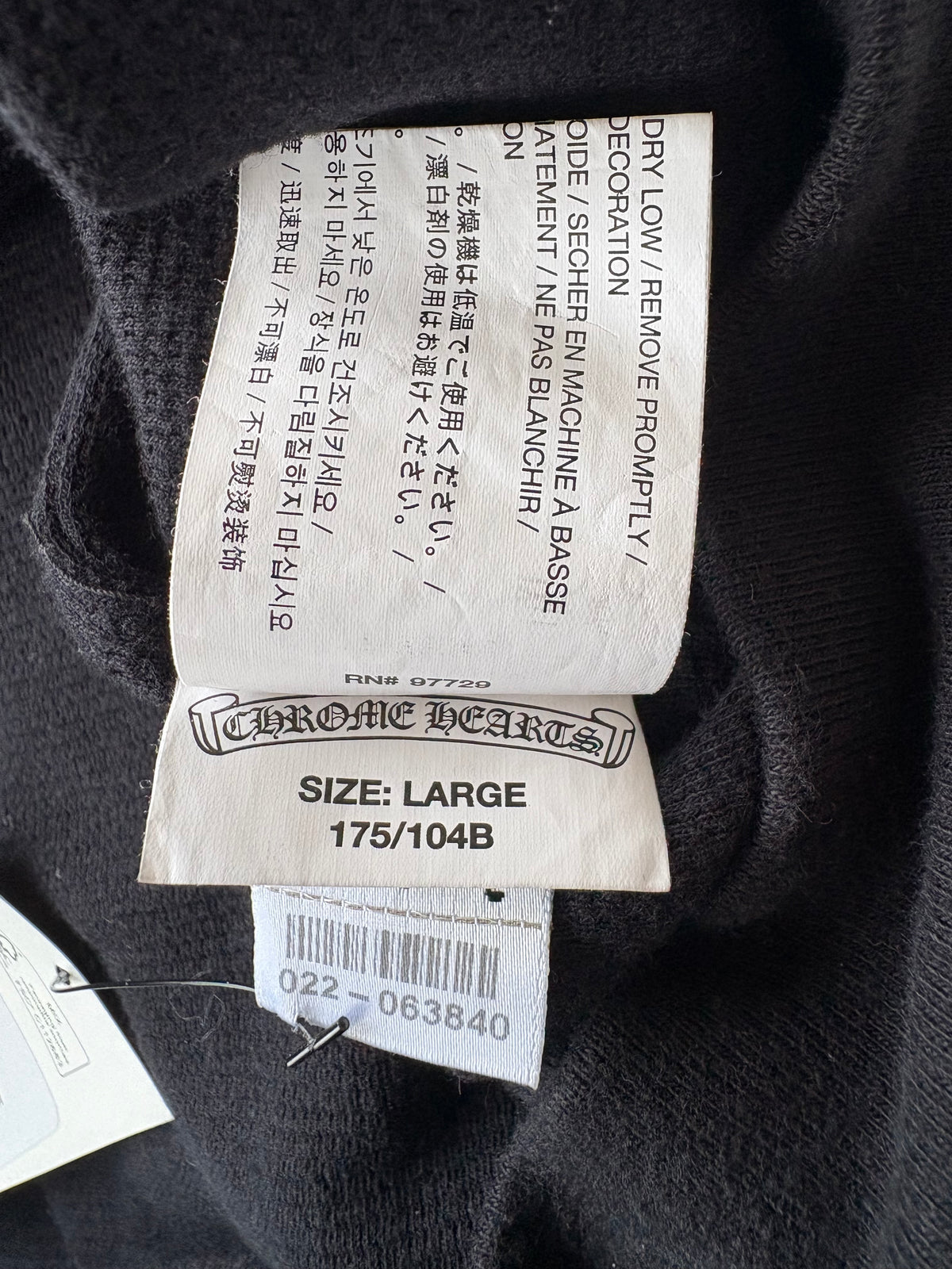Chrome Hearts thermal Horseshoe zip up hoodie