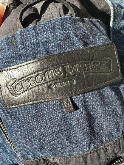 Chrome Hearts denim half zip hoodie