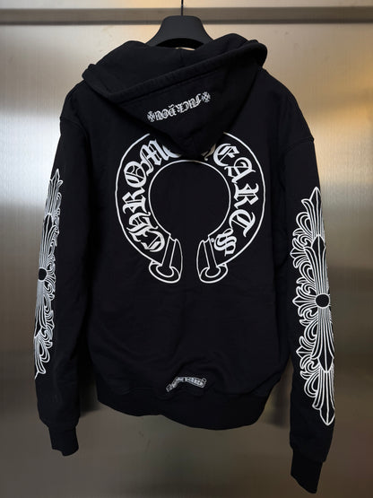 Chrome Hearts FUXK YOU Horseshoe Zip Up Hoodie