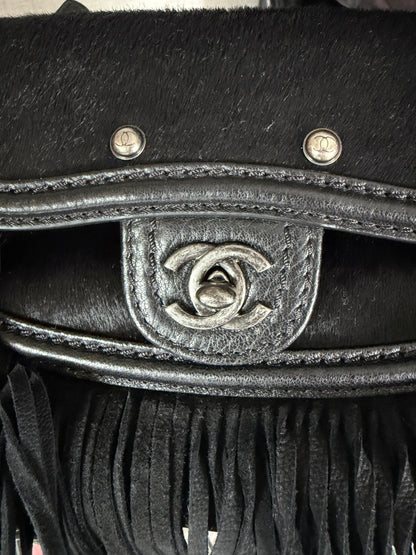 Chanel Paris Dallas Calfskin Ponyhair Fringe Bowling Bag