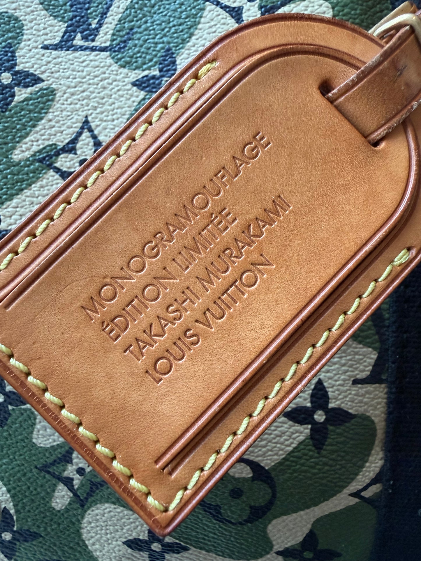 Louis Vuitton X Takashi Murakami 2008 Keepall Bandouliere Monogramouflage 55 Green