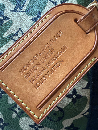 Louis Vuitton X Takashi Murakami 2008 Keepall Bandouliere Monogramouflage 55 Green
